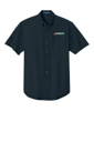 Variant Image for S500T - Port Authority® Short Sleeve Twill Shirt - SGR LC/Sleeve - White 4C E - Website Schnupp's Grain Roasting