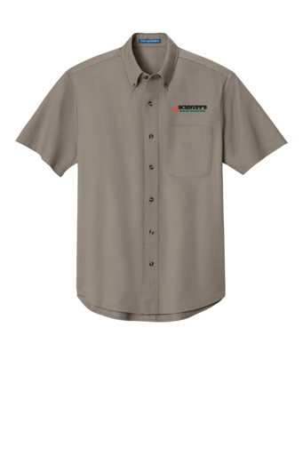 Variant Image for S500T - Port Authority® Short Sleeve Twill Shirt - SGR LC/Sleeve - Black 4C - E - Website Schnupp's Grain Roasting