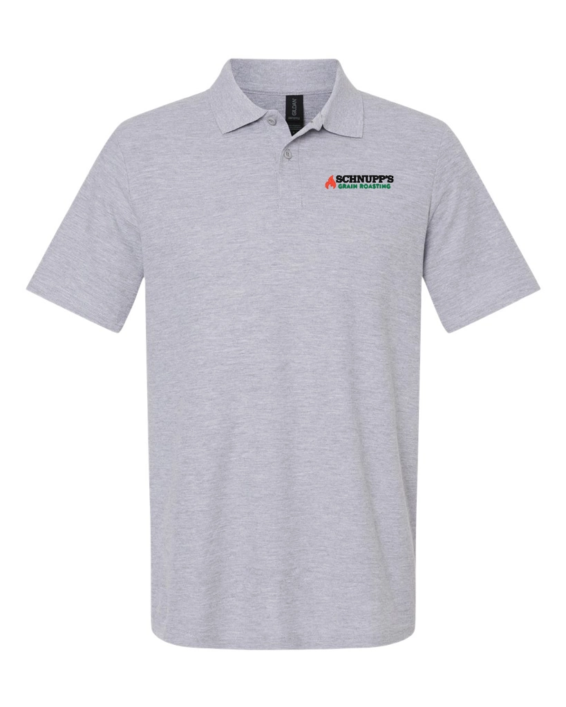 Variant Image for 64800 - Gildan® Softstyle® Pique Polo - SGR LC/Sleeve - Black 4C - E - Website Schnupp's Grain Roasting