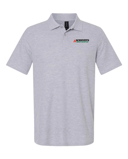 Variant Image for 64800 - Gildan® Softstyle® Pique Polo - SGR LC/Sleeve - Black 4C - E - Website Schnupp's Grain Roasting