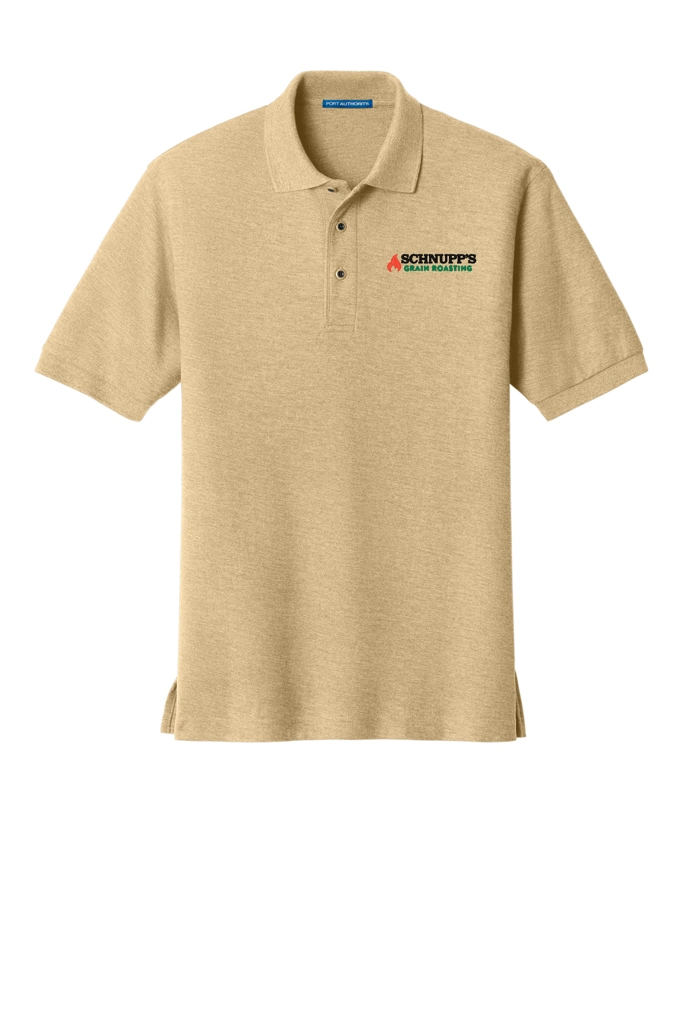 Variant Image for TLK500 - Port Authority® Tall Silk Touch™ Polo - SGR LC/Sleeve - Black 4C - E - Website Schnupp's Grain Roasting
