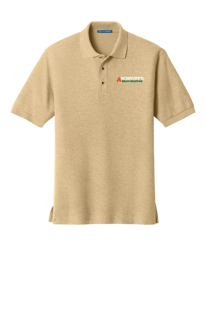 Variant Image for TLK500 - Port Authority® Tall Silk Touch™ Polo - SGR LC/Sleeve - White 4C E - Website Schnupp's Grain Roasting