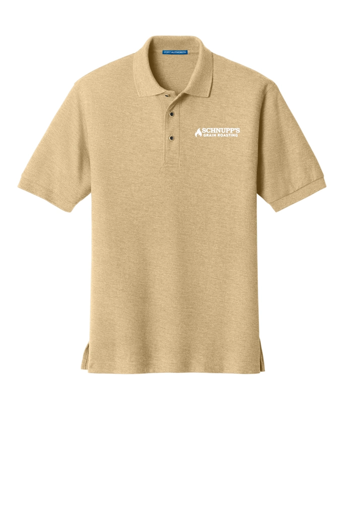 Variant Image for TLK500 - Port Authority® Tall Silk Touch™ Polo - SGR - LC/Sleeve - White 1C - E - Website Schnupp's Grain Roasting