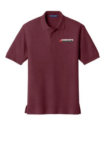 Variant Image for TLK500 - Port Authority® Tall Silk Touch™ Polo - SGR LC/Sleeve - White 4C E - Website Schnupp's Grain Roasting