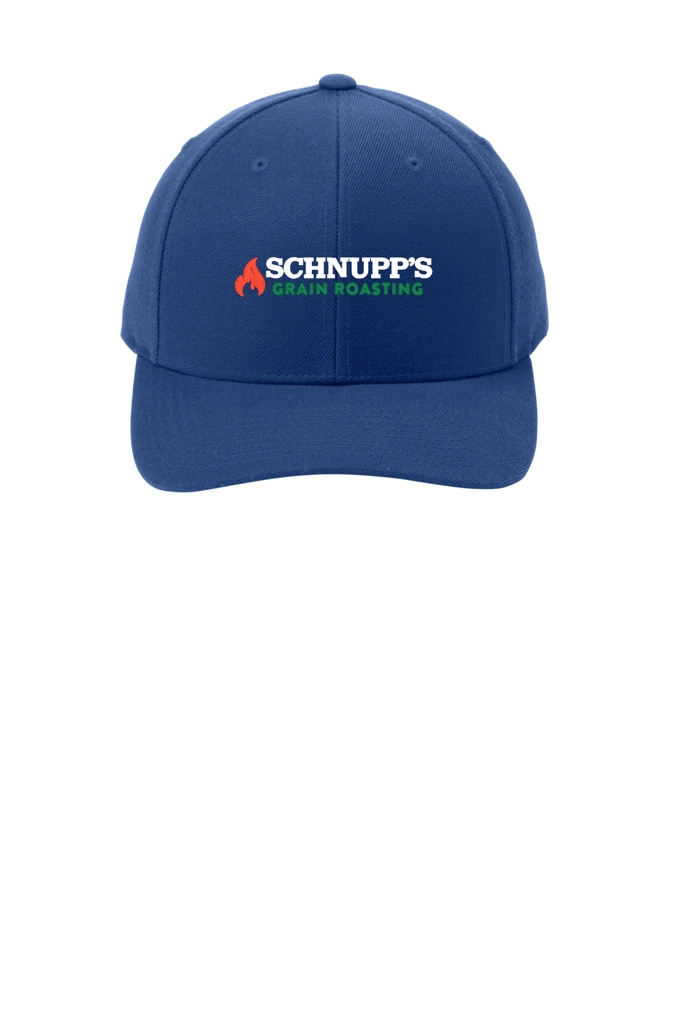 Variant Image for STC43 - Sport-Tek® YP Classics® Curve Bill Snapback Cap - SGR Hat FF - White 4C - E - Website Schnupp's Grain Roasting