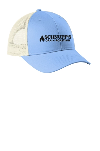 Variant Image for C402LP - Port Authority® Low-Profile Snapback Trucker Cap - SGR Hat FF - Black 1C - E - Website Schnupp's Grain Roasting
