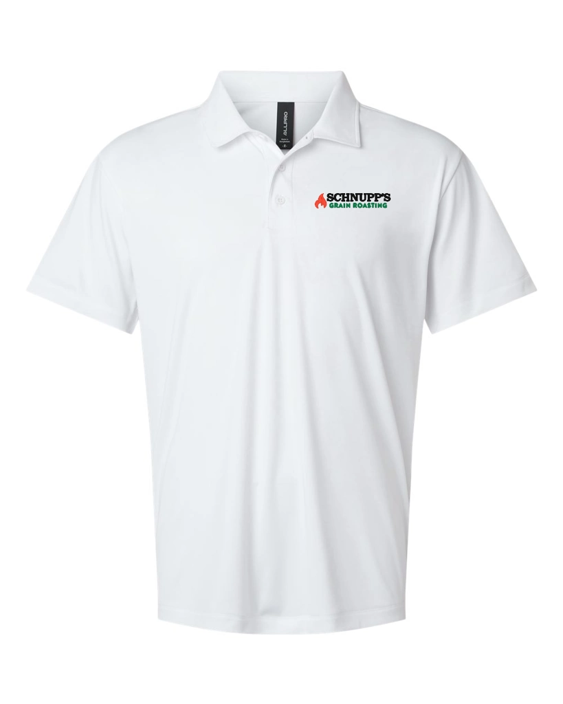 Variant Image for 41800T - AllPro Men's Tall Pro-Lock Performance Polo - SGR LC/Sleeve - Black 4C - E - Website Schnupp's Grain Roasting