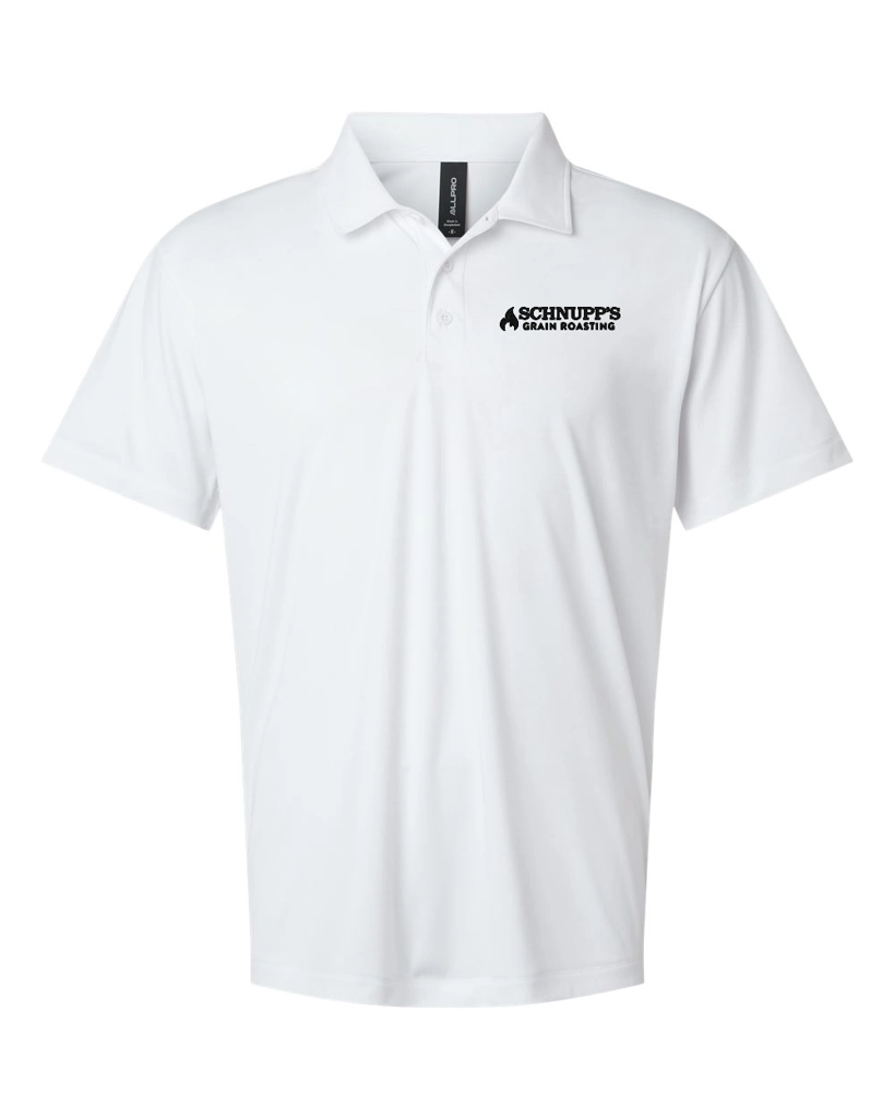 Variant Image for 41800T - AllPro Men's Tall Pro-Lock Performance Polo - SGR - LC/Sleeve - Black 1C - E - Website Schnupp's Grain Roasting